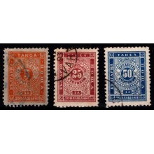 1887. Bulgarien.  Portomærker. Taltegning.  AFA 7-9. Sæt.